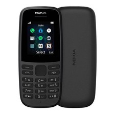 Nokia 105 Phone with Singl Sim 4th Edition Black Brand New Sealed Boxed