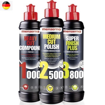 menzerna 250ml: Heavy Cut Compound 1000 & Medium Cut Polish 2500 &