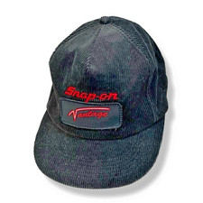 Vintage Corduroy Trucker Hat Snap-on Vantage K-products Made In Usa Blackbrown