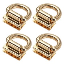 4-Pack Metal Bag Connector, Purse Suspension Clasp with D Ring Light Gold 