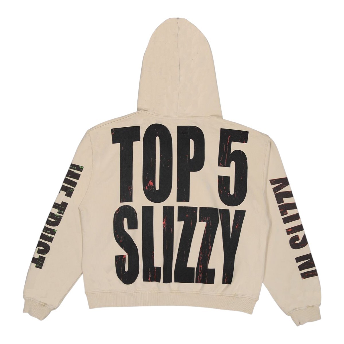 Godspeed Hoodie Top 5 Slizzy Mens Cream TOP 5 SLIZZY-HOODIE | eBay