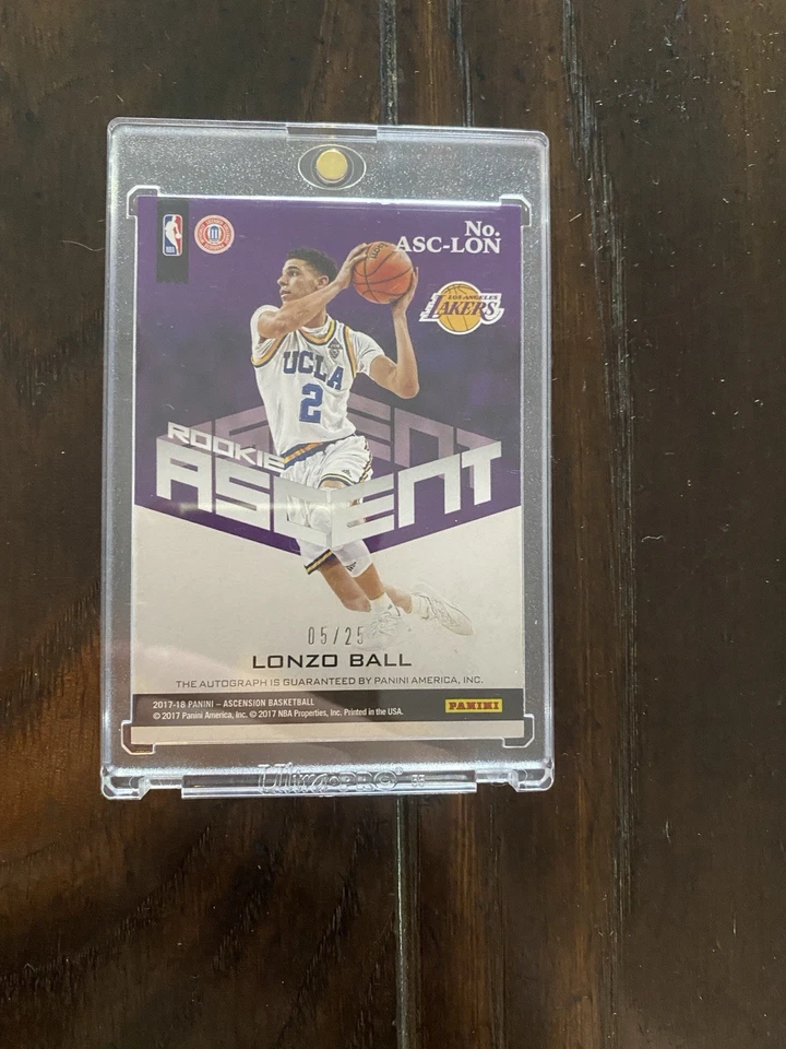 2017-18 Panini Ascension Rookie Ascent Lonzo Ball Autograph Auto /25 Lakers RC - Image 4 of 4
