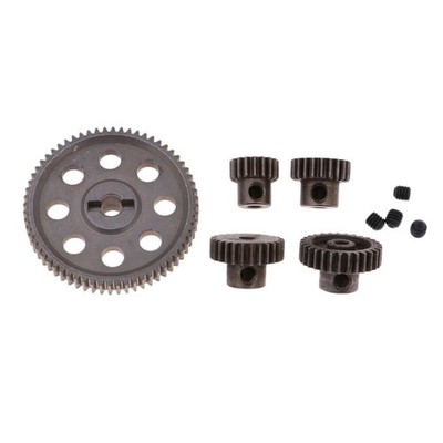 5 Pcs 64T Spur Differential Gear+ 4Pcs 17-29T Motor for HSP 1/10 94111 94123 RC