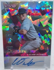 CALEB DURBIN 2024 LEAF VIVID SILVER CRYSTALS XRC AUTO #5/9
