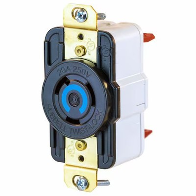 Hubbell Wiring Device-Kellems Hbl2320st Locking Receptacle, L6-20R, 20 A, 250V