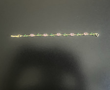 Gold Tone Chain Bracelet Lobster Closure 5 Pi...