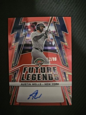 Panini 2025 Prospect Edition Austin Wells Yankees Future Legends Auto Red 62/99