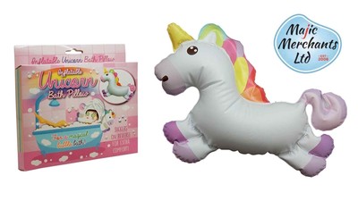 Aufblasbares magisches Einhorn Kissen Spaß Badezeit Unterstützung Kinder Erwachsene Blow Up