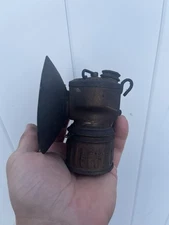 Vintage Justrite BRASS Coal Miner's Carbide Head Lamp Pat. Pending