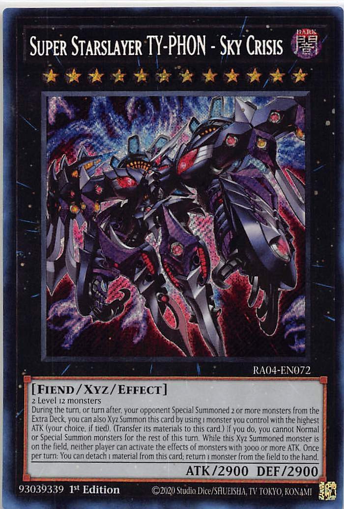 Super Starslayer TY-PHON - Sky Crisis MP24-EN119 YuGiOh 25th Anniversary Tin: Dueling Mirrors trading card — raw and PSA graded price guide