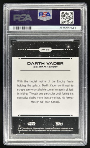 2024 Topps Chrome Star Wars Darth Vader Aurebesh SP Gold Refractor #/50 PSA 10 - Picture 2 of 2