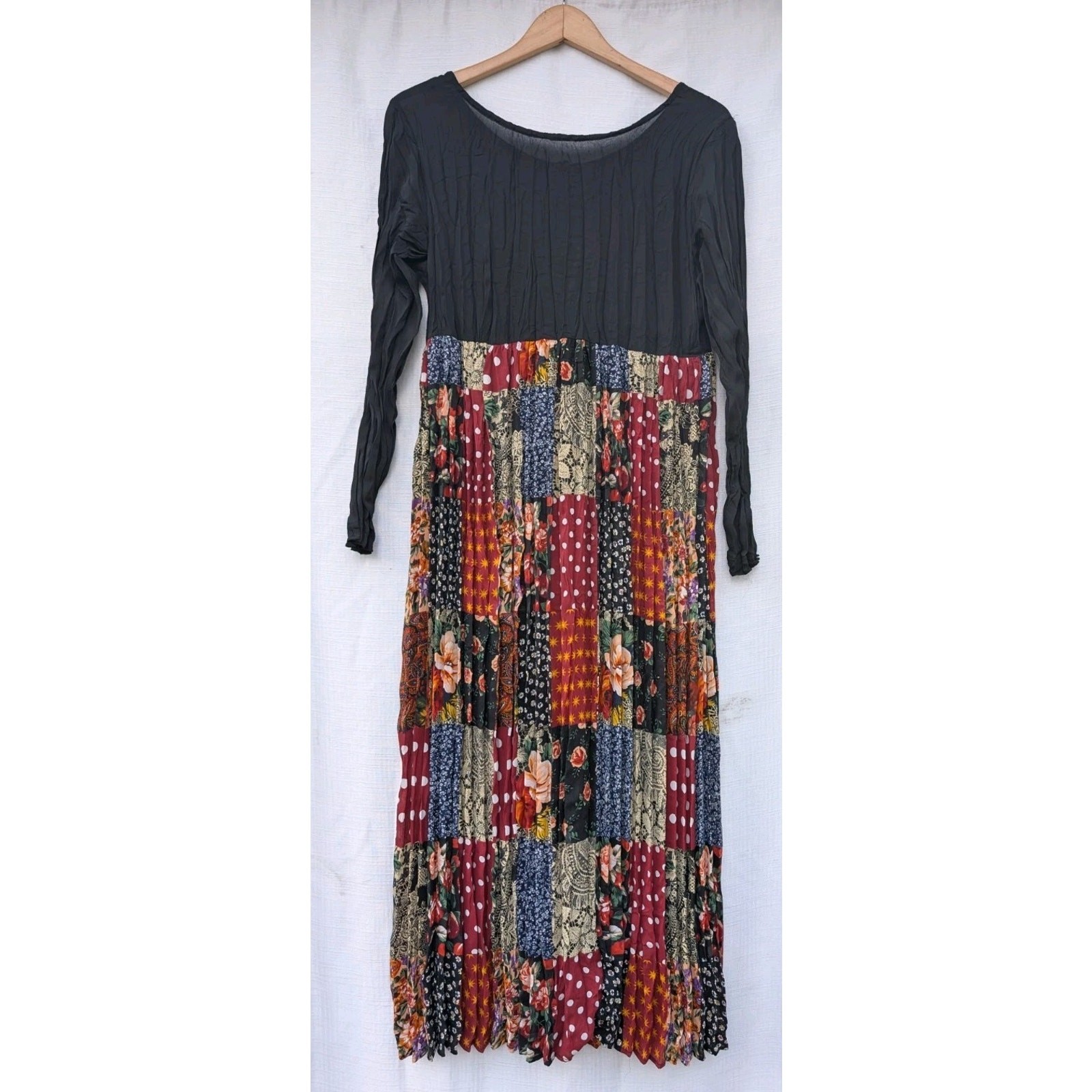 Express Womens Vintage Patchwork Button Front Mid… - image 4