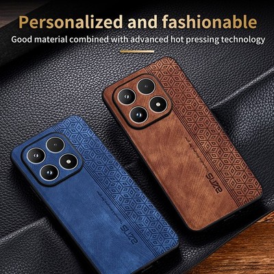 For Xiaomi Mi 15T, Luxury Engraving Retro Leather Soft Back Skin Case Cover