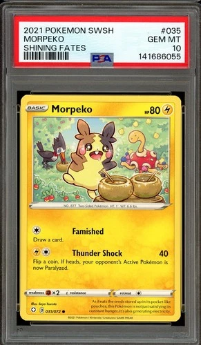 Pokemon TCG SWSH Shining Fates #035 Morpeko Non-Holo Common PSA 10