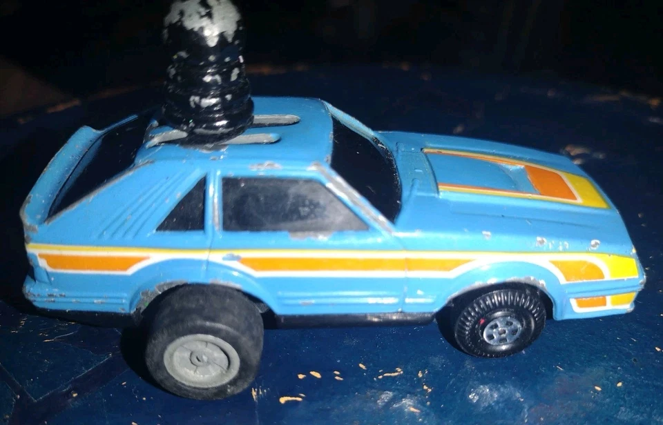 Palanca de cambios Ford Mustang Schaper Five Winders 1984 vintage azul Foto 3 de 4