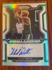 2021-22 Panini Prizm Slick Watts Penmanship SILVER PRIZM Auto Autograph PM-SWT