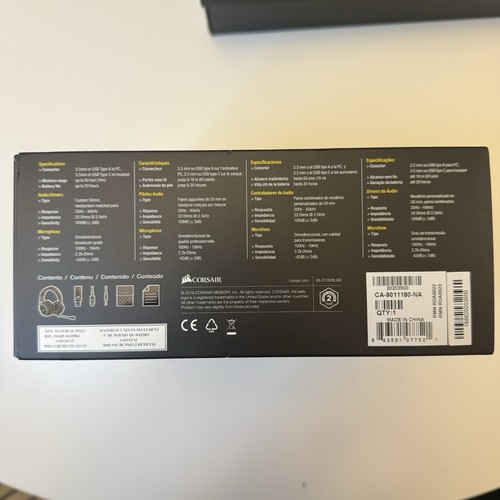 Corsair Virtuoso RGB Wireless Se Hi-Fi Gaming Headset CA-9011180-NA - Open Box - Zdjęcie 5 z 5