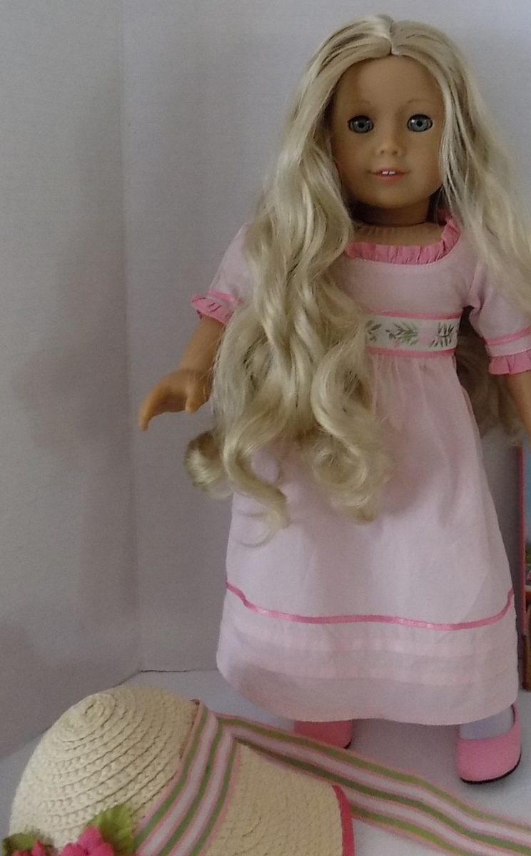Vestito American Girl Caroline Originale, Abito Rosa Per Bambola 18 Pollici, Capo D'Abbigliamento Raro In Ottime Condizioni