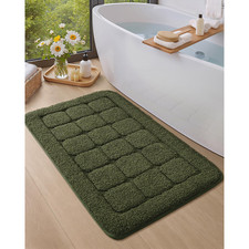 Bathroom Rug Soft Plush Absorbent Non-Slip Bathtub Mat Carpet for Shower Floor