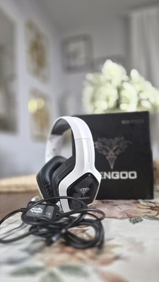 Bengoo G9700 Gaming Headset White Black USB 3.5mm Adjustable Headband