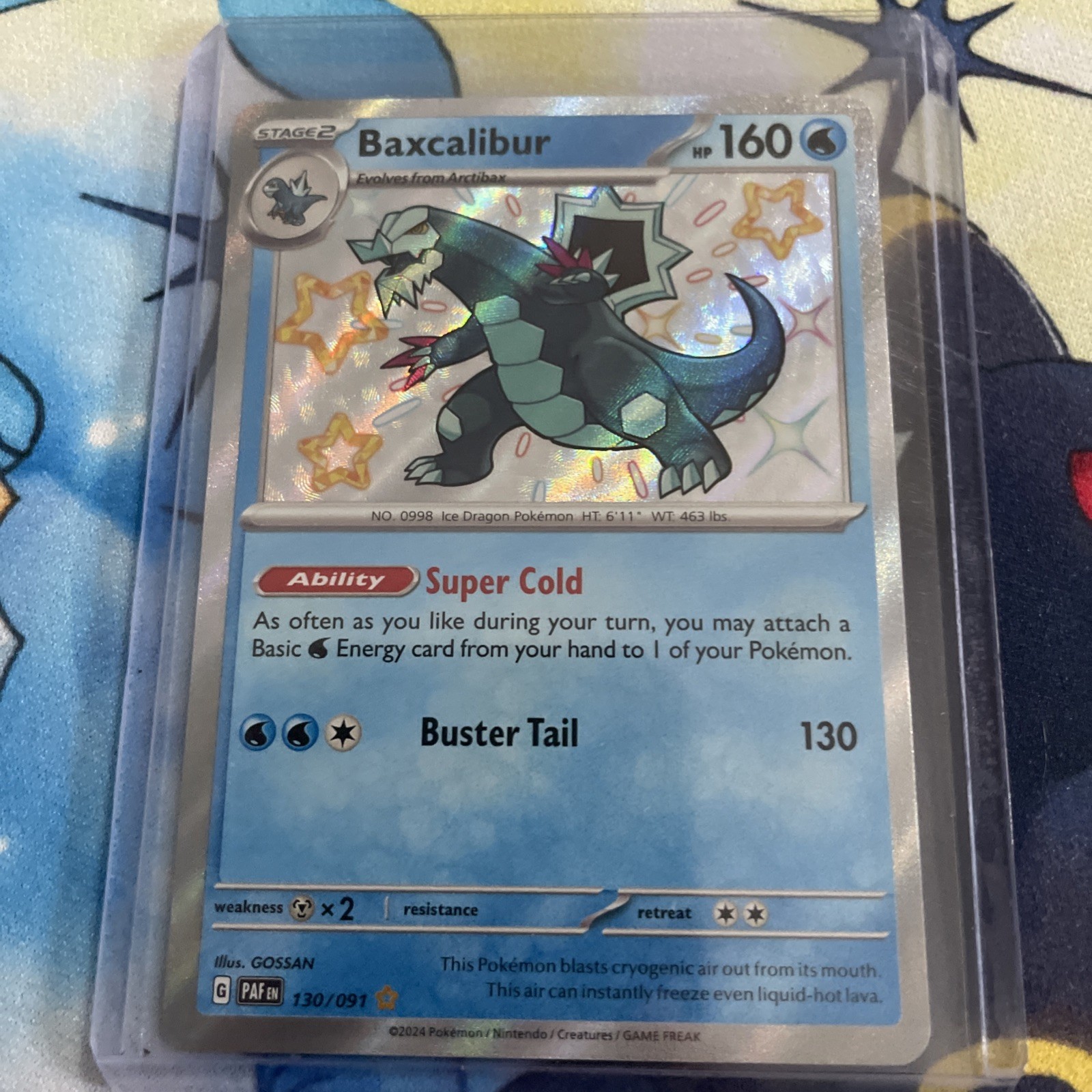 Baxcalibur 130/091 Pokémon TCG Paldean Fates Shiny Rare Holo NM