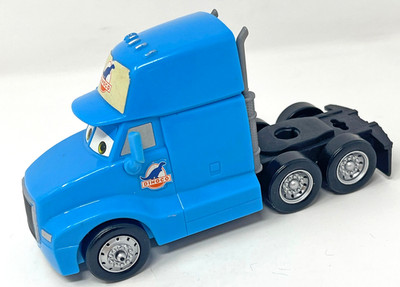 Mattel Disney Pixar Cars Dinoco The King Truck Hauler DHF52 2015 Blue Plastic
