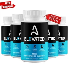 (5 Pack) Elevated Pills for Men Advanced Formula for Male Health Support Stamina