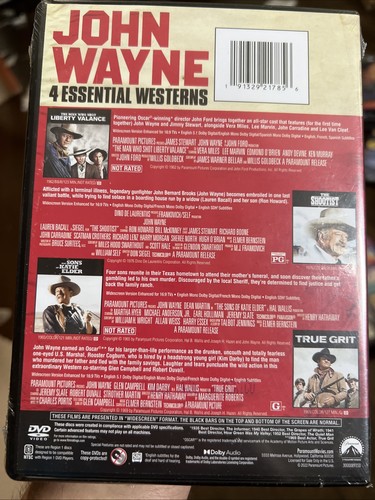 John Wayne: 4 Classic Westerns DVD James Stewart Dean Martin NEW! True Grit - Picture 2 of 2