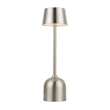 PYRAMIDEA Lampada Argento da Tavolo Senza Fili Ricaricabile con Presa USB, 3 Luc