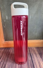 Starbucks Graduated Pink Glass Cold Drinks Bottle Leakproof Screw Lid 550ml