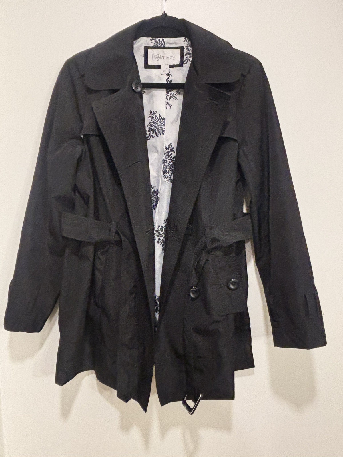 Women's Relativity Jacket Black Button Front Coll… - image 4