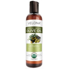 Velona USDA Organic Extra Virgin Olive Oil, 4 oz   Pure, Cold Pressed, Multi-use