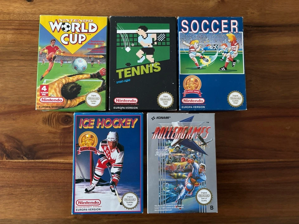 Nintendo NES Konvolut – OVP - Soccer - Tennis - World Cup - Ice Hockey - Games - Bild 1 von 4