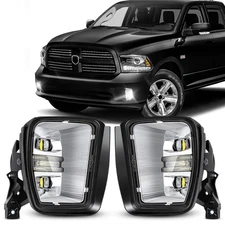 For 2013-2018 Dodge Ram 1500 LED Fog Lights w/ DRL Assembly Kit Left Right Pair