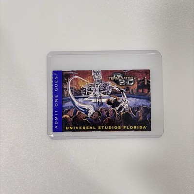 Vintage Terminator 2 3-D Universal Studios Florida Admit One Guest Ticket 1998