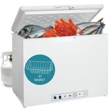 LP Gas Freezer Propane Deep Chest Freezer RV Camping Off Grid Storage 7.1 CU.FT