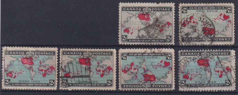 CANADA , 1898, SG166/8 TYPE 33 USED SELECTION CV £36+ - Image 1 of 1
