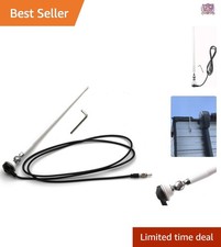 Marine White Rubber AM FM Antenna Kit 15 Inch for Boat RV Camper Yacht