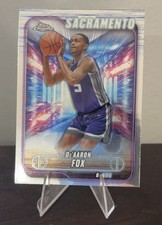 Topps 2024-25 Chrome De'Aaron Fox Basketball Base Set Sacramento Kings #109