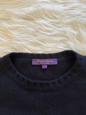 Ralph Lauren Purple Label Cashmere American Flag Sweater USA Navy