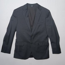Jos. A Bank Travel Tech Slim Fit Wool Blend Suit Jacket 41R Gray Stretch
