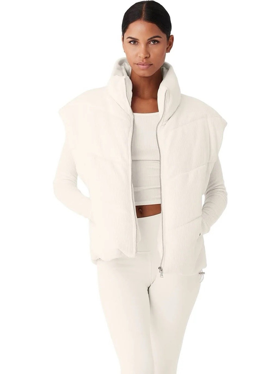 Alo Yoga Ribbed Velour Mountain Side Puffer Vest XS/S | eBay