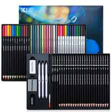 70 PCS Art Supply Drawing Set, Pro Art Supplies with Tutorial,Colored, Graphi...