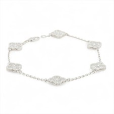 Van Cleef & Arpels Sweet Alhambra diamond Bracelet 750(WG) 7.5g