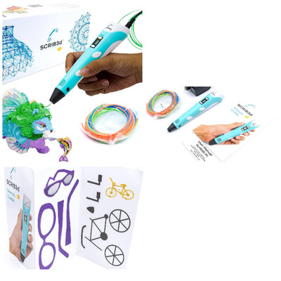 3D Druckstift SCRIB3D P1 PLA Filament 3 Farben Schablone Projektan