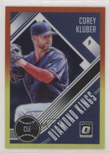 2018 Panini Donruss Optic Diamond Kings Red & Yellow Prizm Corey Kluber #5 ka6