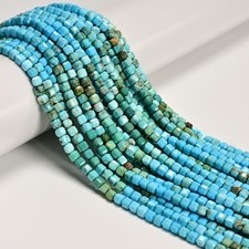 Gradient Turquoise Faceted Cube Beads Size 3mm 4mm 15.5'' Strand