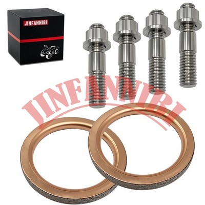 Ti Titanium Manifold Studs & Gaskets Kit for Yamaha Rhino 660 YXR660 2004-2007