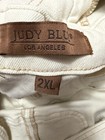Off White Distressed Overalls By Judy blue Size 2xl — photo 8
