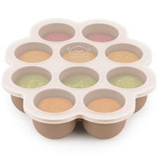 Silicone Food Freezer Trays with Lid, 10 Pods 2oz, Ideal for Baby Food Meal Pr